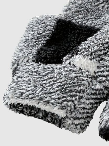 Men's soft checked fleece hoodie